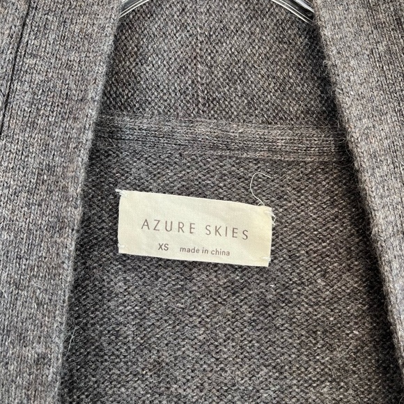 Aritzia Azure Skies Cashmere Angora Cardigan XS Grey - Picture 6 of 15